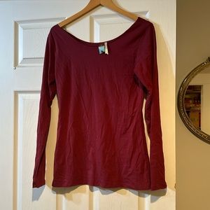 Matilda Jane shirt size L cranberry color